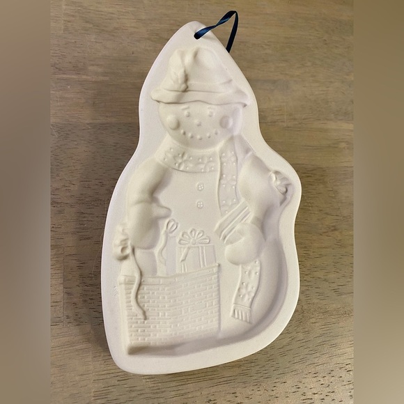 Longaberger 1997 Pottery‎ Snow Friends Cookie Mold Snowmen - Picture 4 of 6